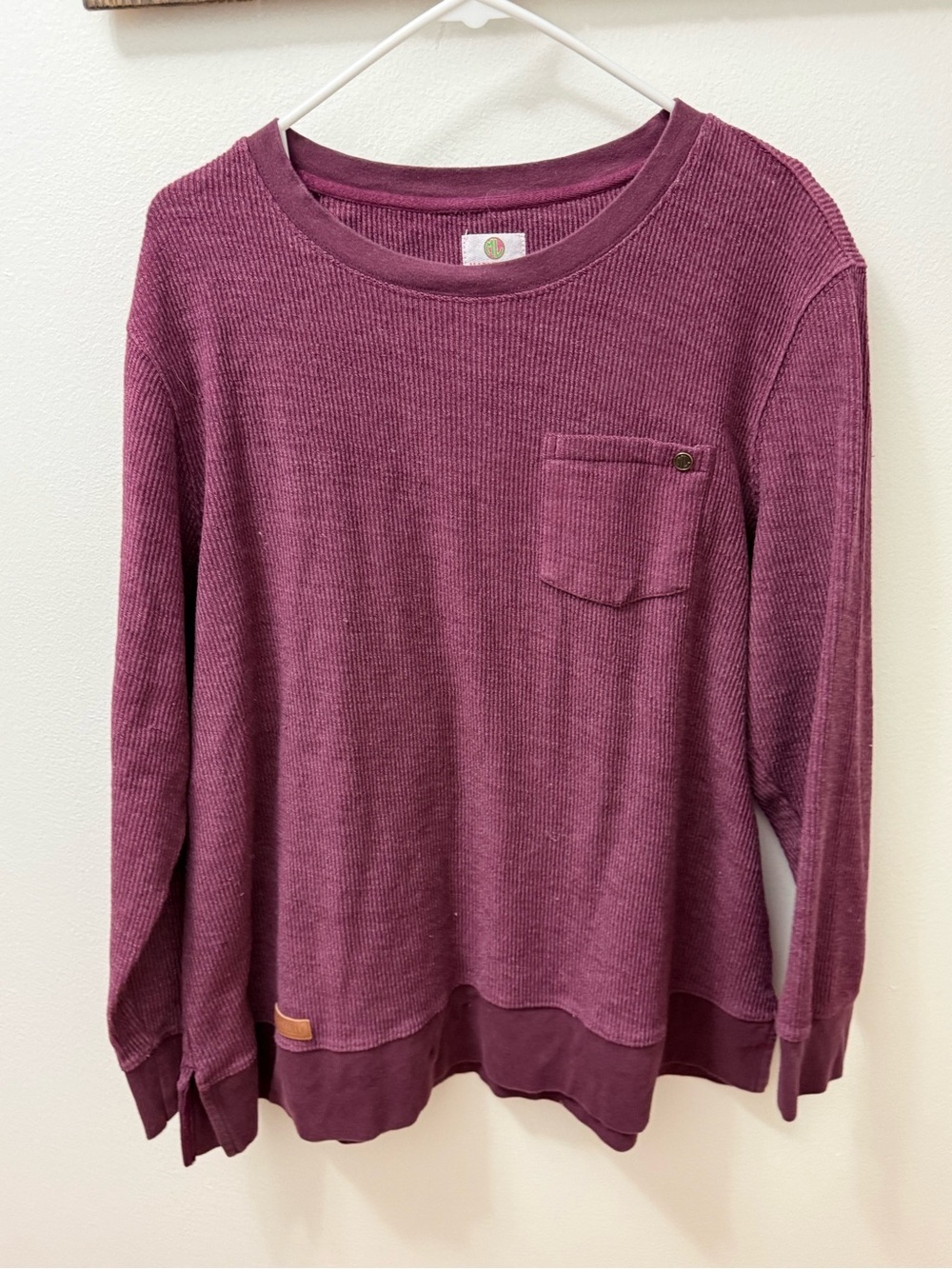 Marley Lilly Women's Long Sleeve Waffle Knit Top